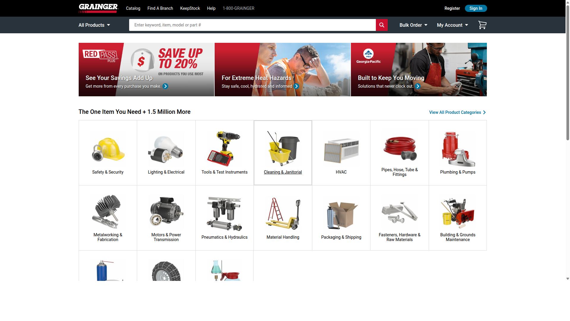 Grainger website